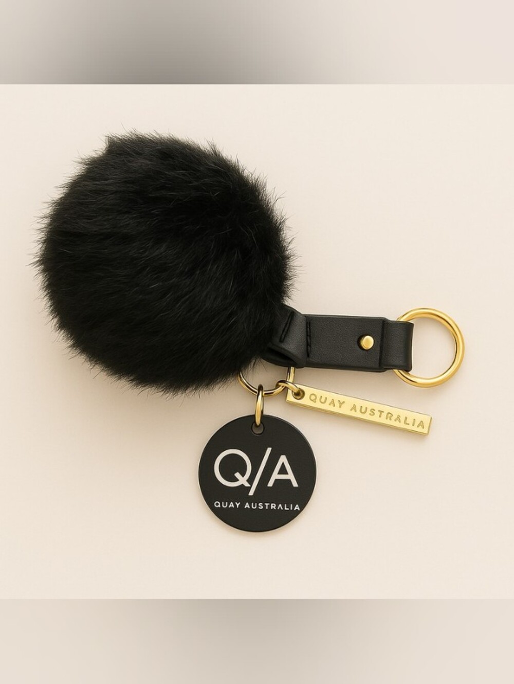 Faux Fur Pom Pom Keychain